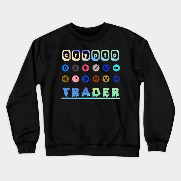 Crypto Trader Bitcoin & Cryptocurrency Crewneck Sweatshirt by theperfectpresents